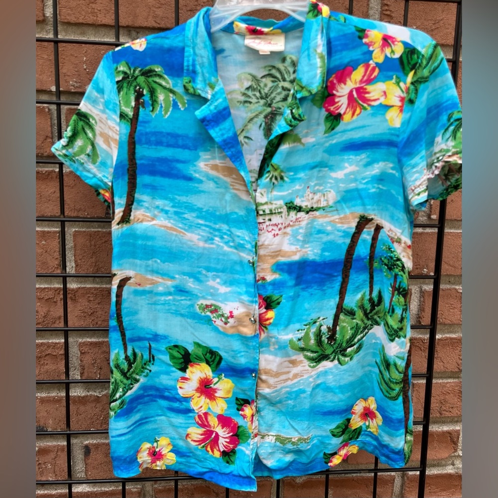 Marilyn Monroe Tropical Button Down Shirt Size XS
